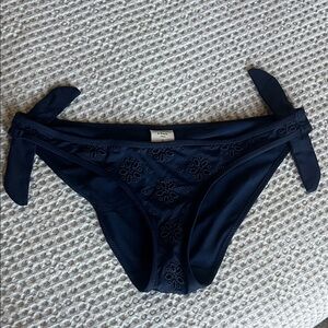 Navy Blue Tie-Side Bikini Bottom